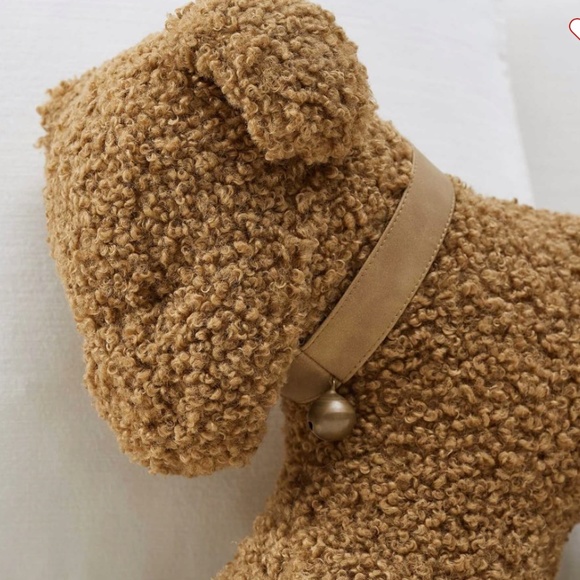 Pottery Barn Cozy Teddy Faux Fur Dog Pillow Couch Accent - Picture 2 of 4